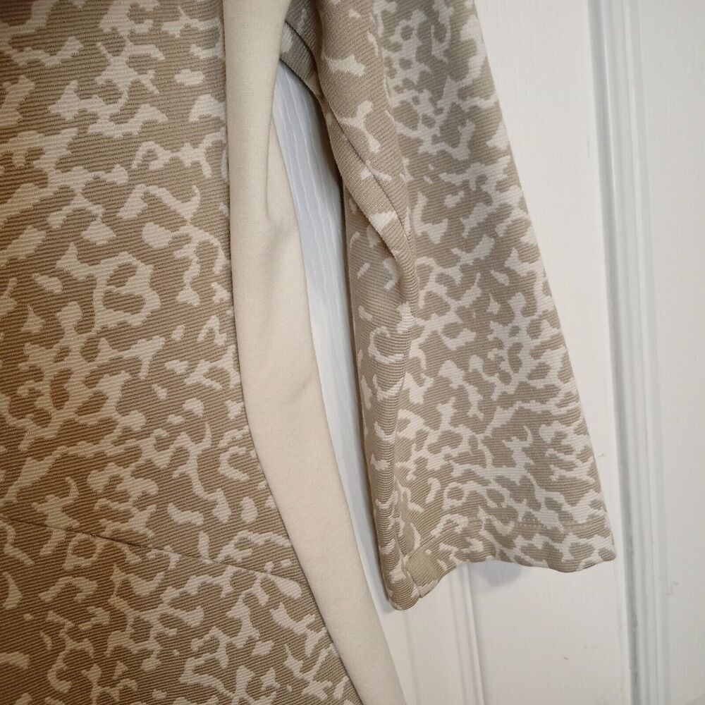 NARCISO RODRIGUEZ Designer Bodycon  Animal Print Dress  Beige White New Sz 44/8 - Picture 14 of 16